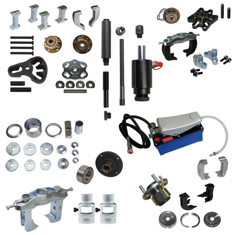 Generation 1, 2 & 3 Kits, Pickup truck bearing removal & replacement tools + Foot pump